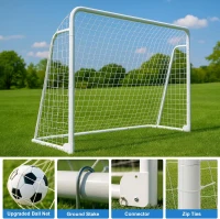 MOPHOTO Foldable Soccer Goals (6x4/8x6/10x6.5/12x6/16x7/18.5x6.5/21x7/24x8 ft) – 8x6 ft Collapsible Backyard Goal for Kids, Teens & Adults(m-4)