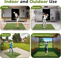 Bearwill Golf Mat 31mm — 5x4 ft / 5x5 ft High-Elasticity Artificial Turf Hitting Mat for Garage Simulators, Chipping and Driving Practice(m-7)