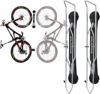 Steadyrack Vertical Bike Rack for Mountain Bikes — Wall-Mounted Pivot Storage, Fits Wide Tires, Heavy-Duty Steel(m-1)
