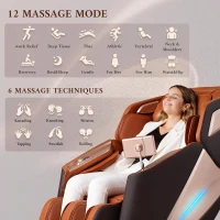 4D Full Body Massage Chair Recliner with Voice Control, 53.14"" SL Track, Electric Calf Extension, 12 Auto Modes, USB-C, Bluetooth Speakers & TFT Screen(m-5)