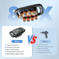 VTT 8-Head Deep Tissue Massage Gun — Electric Handheld Back Massager for Shoulders, Legs & Full-Body Pain Relief(m-5)