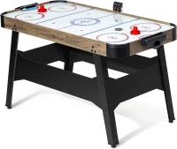 GoSports 54"" Air Hockey Arcade Table for Kids & Adults - Oak or Black Finish - Includes 2 Pushers, 3 Pucks, AC Blower and LED Scoreboard(m-1)