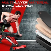 Pooboo Adjustable Weight Bench for Home – Heavy-Duty Strength Training Bench 1500 LBS Capacity, Flat/Incline/Decline for Full-Body Workouts(m-7)