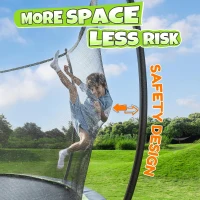 BCAN 8ft/10ft/12ft/14ft/15ft/16ft Safety-Enclosed Recreational Trampoline with Ladder — ASTM F381-16 Approved — Outdoor Trampoline for Kids & Adults(m-2)