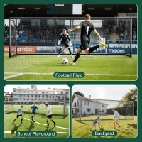 MOPHOTO Aluminum Soccer Goals (6x4/8x6/10x6.5/12x6/16x7/18.5x6.5/21x7/24x8 ft) – Durable Backyard and Training Goals for Teens & Adults(m-6)