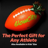 GlowCity Glow-in-the-Dark Football - Size 6 Light-Up Ball for Teens & Adults, Night Play(m-7)