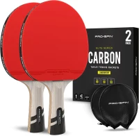 PRO-SPIN Carbon Table Tennis Paddles — Professional 7-Ply Rackets with Carbon Fiber for Superior Control | Premium Rubber, 2.0mm Sponge(m-1)