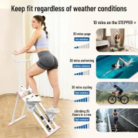 HXD-ERGO Vertical Climber Stepper for Home, Updated Model with 6 Resistance Levels and Adjustable Handlebars, Foldable Stair Climber for Total-Body Cardio(m-6)
