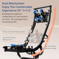 MYNTA 2025 4D Massage Recliner with 4D+2D Dual Mechanisms, Extended SL-Track, Zero Gravity, Waist & Shawl Heating, Foot/Calf Massage and Hi‑Fi Bluetooth Music Sync(m-6)