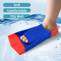 Junior Swim Training Fins — Soft Silicone Short Flippers for Children, Boys & Girls, Beginner Swim Aid(m-3)