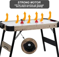 48"" Foldable Air Hockey Table - Indoor Arcade Set with Electronic Scoreboard, 2 Pucks & 2 Pushers(m-7)