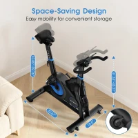 HXD-ERGO Indoor Magnetic & Air Bike, Stationary Exercise Bike with Silent Belt Drive, App Compatibility, LCD Monitor, 350 lb Capacity(m-9)