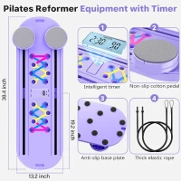 DR. Run 7-in-1 Foldable Pilates Reformer with Smart Timer and Carry Bag — Portable Multifunctional Pilates Board Set(m-8)