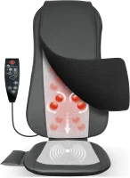 COMFIER Heated Back Massager Pad with Shiatsu, 2-Speed Full-Back Chair Massager with Spot Function and Vibrating Seat – Lightweight Massage Cushion for Home, Office, Gifts for Men & Women(m-1)