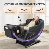 4D Full-Body Massage Chair Recliner with Zero Gravity, SL-Track Shiatsu, Core Heating, 20 Techniques, Deep Yoga Stretch, Foot Rollers, AI Voice, Touchscreen & Wireless Charging(m-4)
