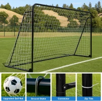 MOPHOTO Soccer Goal — 6x4/8x6/10x6.5/12x6/16x7/18.5x6.5/21x7/24x8 ft Backyard & Full-Size Training Goals for Teens & Adults(m-4)