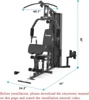 SincMill Multifunctional Home Gym — Full-Body Fitness Station with Heavy-Duty Steel Frame(m-5)