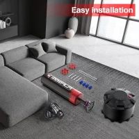 Freestanding Punching Bag with 12oz Pro Gloves — Heavy Bag for Adults & Youth, Standing Kickboxing Bag (Base Fills to 203 lbs)(m-7)