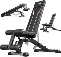 FLYBIRD Strength Training Bench — Adjustable, Foldable Space-Saving Weight Bench for Home Gym (Vertical Storage)(m-1)