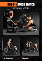 MIKOLO x GMWD Signature Leg Extension & Curl Machine — Adjustable Seated/Lying Trainer with 1:1 Cable System for Home Gym(m-8)