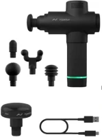 Hyperice Hypervolt 2 Handheld Percussion Massage Gun (Black) with Heated Head Attachment — Compatible with All Hypervolt Models(m-1)