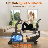 JEEKEE Recumbent Stationary Bike for Seniors — Home Exercise Bike, 300 lb Capacity, 16-Level Magnetic Resistance with Heart-Rate Handles(m-4)
