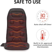 COMFIER Upgraded Vibration Back Massager for Chairs — Deep Tissue Seat & Lumbar Massager with Graphene Heating Pad, Chair Massage Cushion for Pain Relief — Gifts for Dad, Mom, Men & Women(m-6)