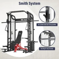 Major Fitness Drone2 Advanced All-in-One Home Gym Smith Machine – Aluminum Pulley Set, Dual Lat Pulldown & Cable Crossover, Squat Rack(m-2)