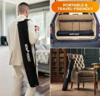 Newverest 70"" x 30"" Poker Table Top – Ideal Texas Hold'em Topper for 6ft & 8ft Folding Tables (30"" Width) with Zipper Storage Bag in Gift Box(m-6)