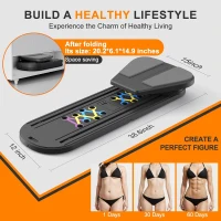 Multifunctional Foldable Pilates Board Reformer — Portable Ab & Core Trainer with Resistance Bands, Push-Up Handles, Balance Platform and Timer, Up to 330 lb Capacity(m-7)