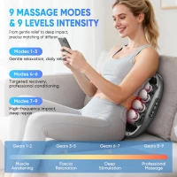 16-Head Deep Tissue Massage Gun Set — Percussion Massager with 9 Modes & 9 Intensity Levels, USB-C Fast Charging (Black, 16-Head)(m-5)