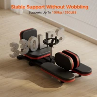 NArra Heavy-Duty Leg Stretcher — Adjustable Flexibility Trainer up to 330 lbs, Gear-Driven 180° Stretch Machine with Padded Seat and Footrests (Black)(m-7)