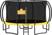 Jumpzylla 8FT–16FT Outdoor Trampoline with Enclosure & Ladder — ASTM F381-16 Certified | Anti-Corrosion Coated Frame for Kids & Adults(m-1)