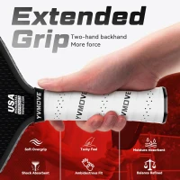 Advanced Pickleball Paddle – Ti-Carbon Hybrid Face, V-SONIC IV 16mm Core, Large Sweet Spot, Mid-Weight, Extended Grip | USAPA Tournament Approved(m-3)