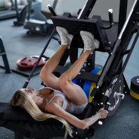 RitFit Adjustable Leg Press & Hack Squat Trainer with Included Weight Plates — Linear Bearing Home Gym Equipment for Total Lower-Body Development with Weight Storage(m-7)