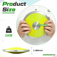 Wettarn 4-Pack 1 kg Discus - 18 cm Nylon Training Discus for Men & Women, Track & Field Practice Gear(m-3)