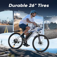 Electric Bike for Adults – 750W or 1000W Peak Electric Mountain Bike, Up to 60 Miles Range, 20 MPH, 20""/26"" Tires Lightweight Commuter E-Bike(m-9)