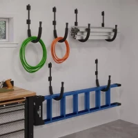 Kayak Wall Hanger Set — 4 Pairs (8 Hooks) Heavy-Duty J-Racks, 100 lb Capacity per Pair, Foam-Padded Wall Mounts(m-3)