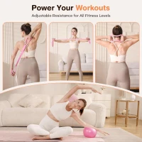 13-Piece Pilates Home Kit with 13-inch Ring, 10-inch Exercise Ball & Multi-Level Resistance Bands – Complete TPE Pilates Set for Beginners and Advanced(m-5)