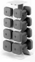 WeGym SafeGrip Anti-Roll Dumbbells — Thick Grip Handles, Square Free Weights for Secure Home Workouts and Training(m-1)