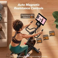 MERACH Self-Powered Magnetic Exercise Bike — 40 lb Flywheel, 350 lb Capacity, Auto-Adjust Resistance & App Connectivity(m-3)