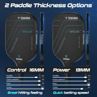 TENVINA T700SC Multi-Layer Textured Carbon Pickleball Paddle — Multiple Shapes & Thicknesses, USAPA Approved(m-5)