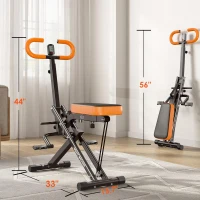 SogesHome Foldable Row & Squat Machine for Home — Full-Body Exercise with Adjustable Resistance Bands for Women, Targets Glutes & Abs, Supports 330 lbs(m-3)