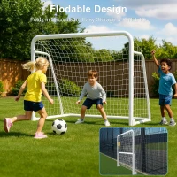 MOPHOTO Foldable Soccer Goals (6x4/8x6/10x6.5/12x6/16x7/18.5x6.5/21x7/24x8 ft) – 8x6 ft Collapsible Backyard Goal for Kids, Teens & Adults(m-3)