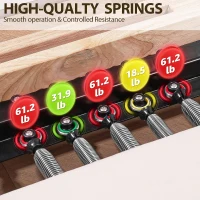 Oak Wood Pilates Reformer Machine – Studio-Grade, Quick Assembly, Foldable Home & Gym Equipment with Accessories(m-7)