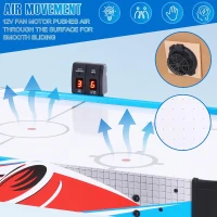 48"" Foldable Air Hockey Table - Indoor Arcade Game with Electronic LED Scoring, 2 Pucks & 2 Pushers - Family Game Room for Adults and Kids(m-4)