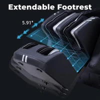 MassaMAX 4D Full-Body Massage Chair with Zero Gravity, Extendable Footrest, SL-Track, 15 Programs, AI Voice Control, Yoga Stretch, Foot Rollers, Lumbar & Calf Heating, Includes Cover (Black)(m-9)