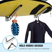 5 Board Surf Rack Wall Mount - Adjustable Wall Hangers for Surf, Wake, Snow Boards(m-6)