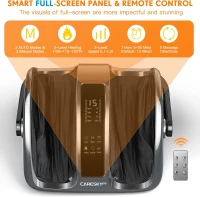 Shiatsu Foot Massager with Heat - FSA Eligible, 3-Level Heating, Deep Kneading & Rolling for Calves, Feet & Arms, Relief for Plantar Fasciitis & Neuropathy(m-5)