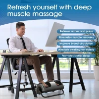 TISSCARE Shiatsu Foot Massager with Heat and Remote – Deep Kneading Therapy for Plantar Fasciitis, Neuropathy, Improved Circulation & Pain Relief – Gift for Men, Women, Mom, Dad(m-5)